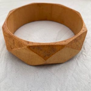 Hand carved Wooden Bangle Bracelet